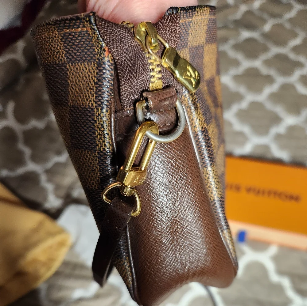 LOUIS VUITTON DAMIER TROUSSE MAKEUP HANDBAG DATE STAMPED SP1014 w/COA - Picture 13 of 16